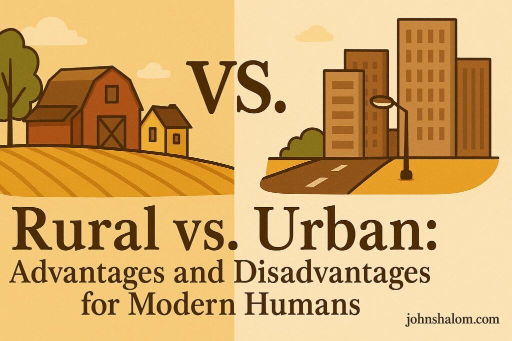 Rural Vs. Urban: Advantages and Disadvantages for Modern Humans