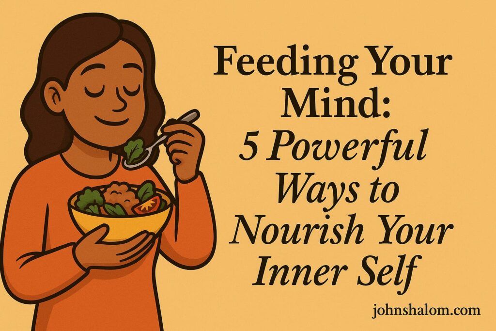 An image showing a person reading a book under a tree with light shining through, symbolizing mental growth, peace, and self-reflection.