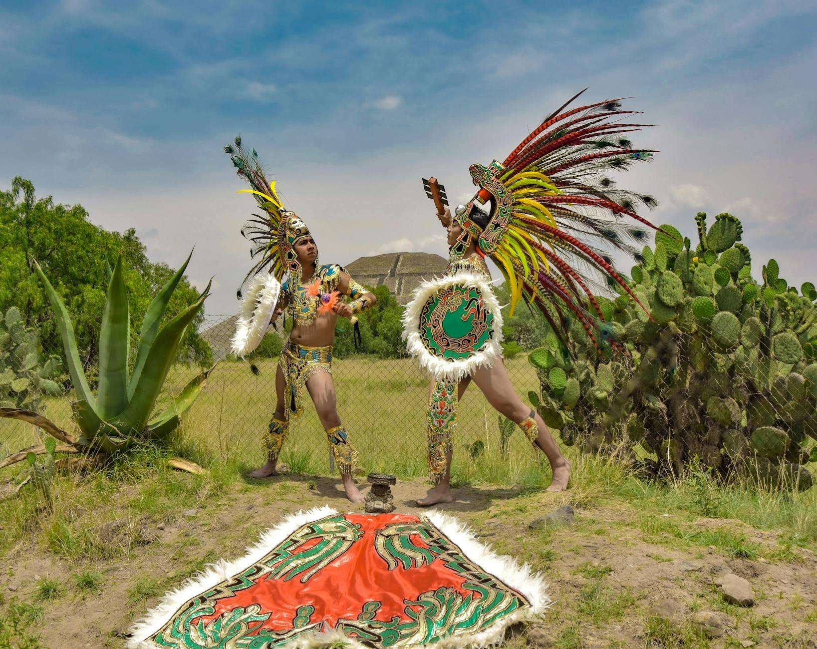 two men wearing costumes