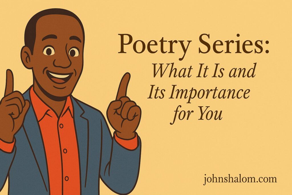 An African poet writing under a tree at sunset, symbolizing reflection, freedom, and the rhythm of life through poetry.