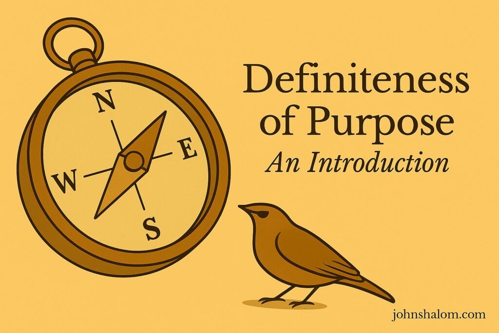 A focused individual climbing a mountain trail at sunrise, symbolizing purpose, direction, and determination.