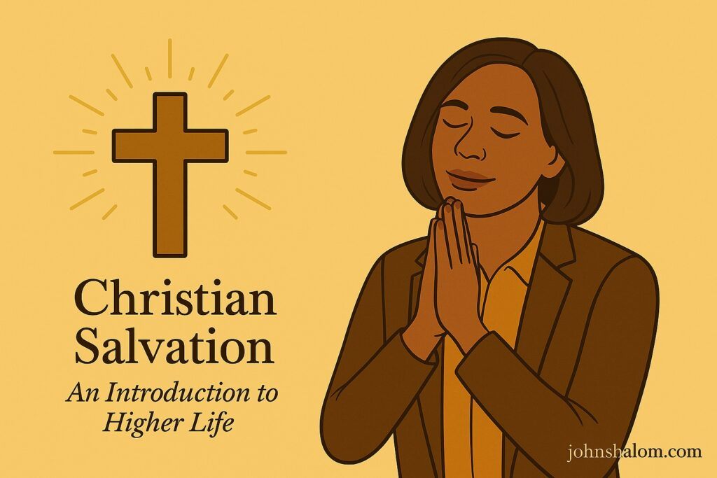 A bright cross shining over calm waters, symbolizing redemption, grace, and new life in Christ.