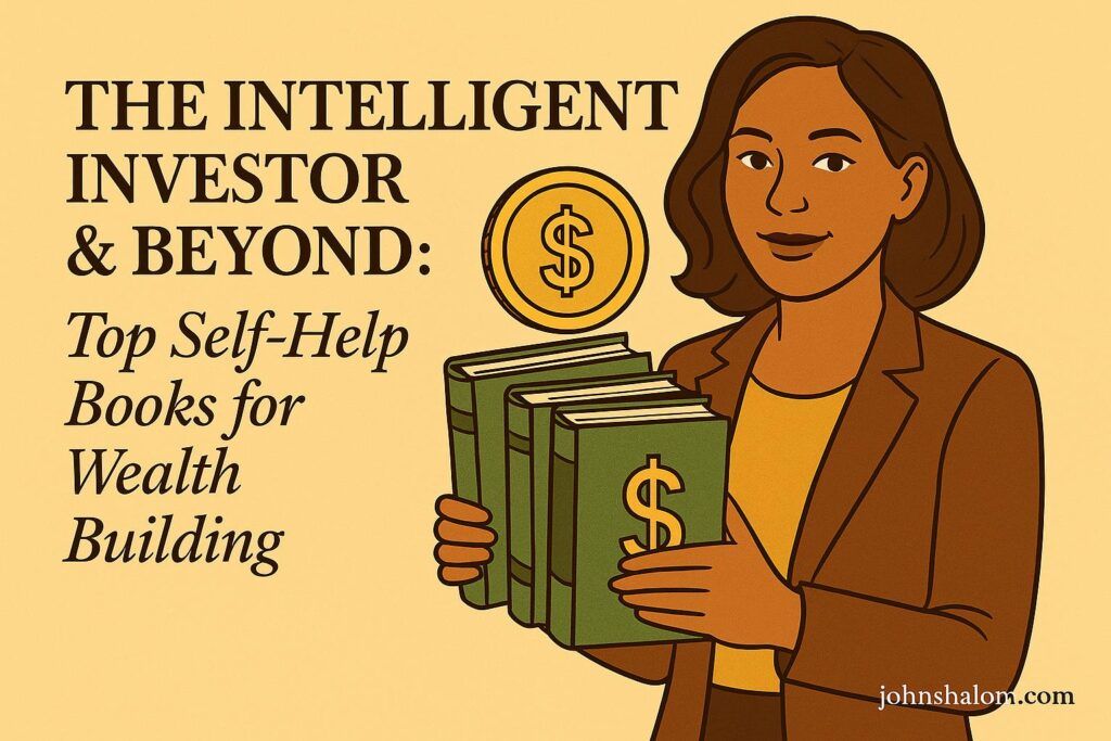 A person analyzing financial charts beside classic investment books, symbolizing wisdom, discipline, and financial growth.