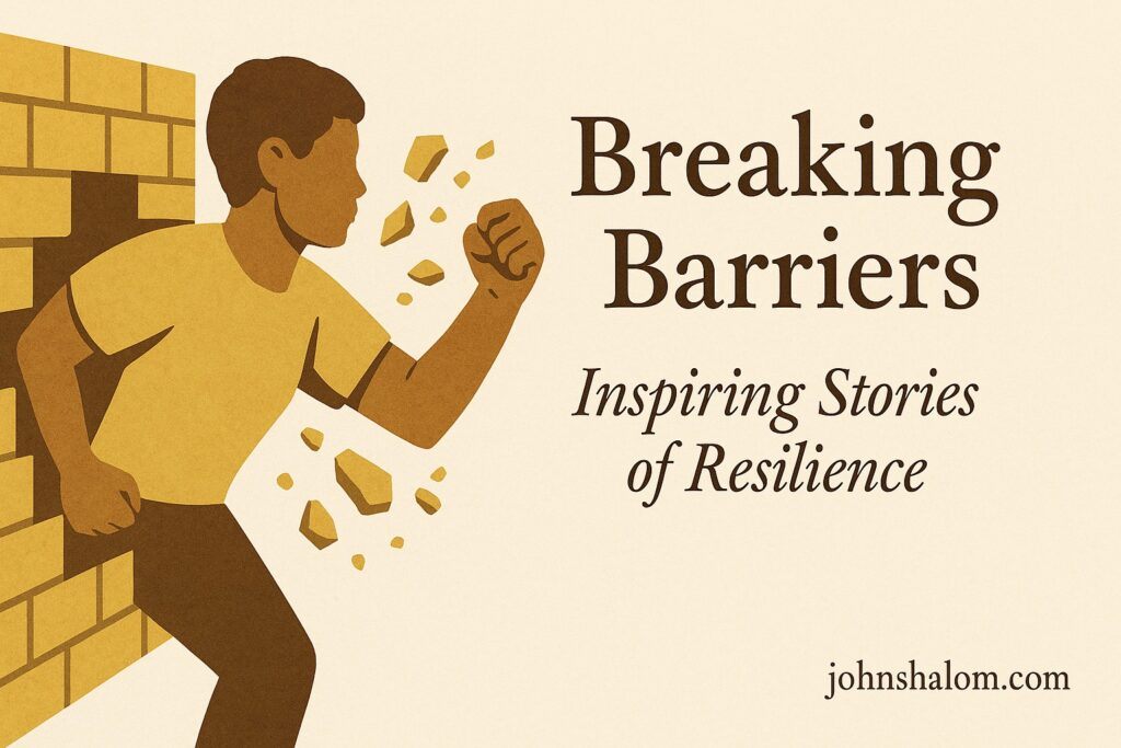 A person climbing a steep mountain at sunrise, symbolizing perseverance, courage, and triumph over challenges.