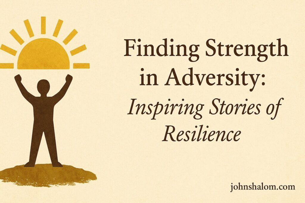 A person standing tall against a stormy sky, symbolizing courage, perseverance, and hope in difficult times.