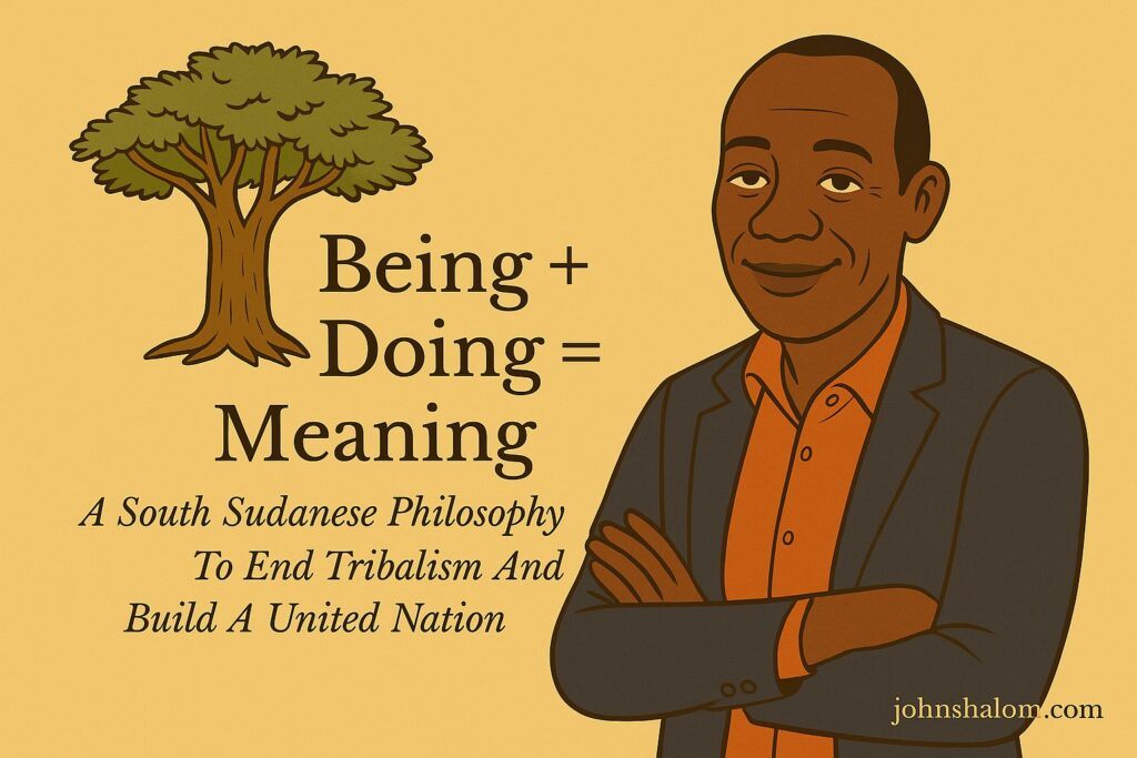 Hands of diverse South Sudanese people joined together, symbolizing unity, purpose, and national harmony.