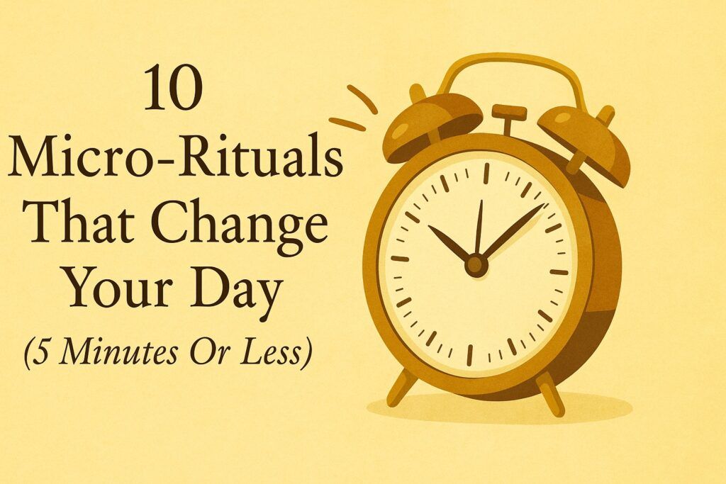 A person enjoying morning coffee with a journal and sunlight streaming through the window