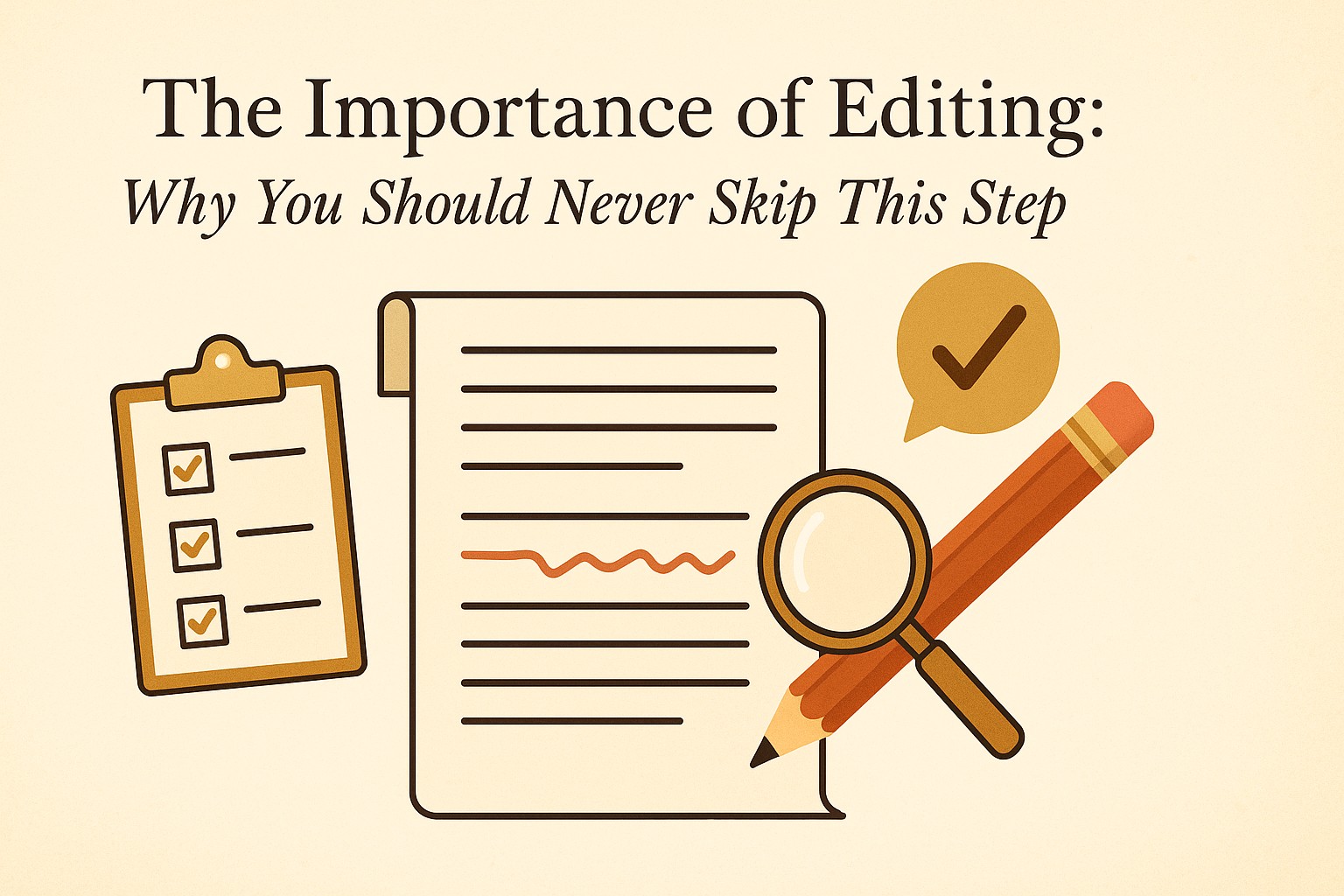 An editor marking corrections on printed pages with a red pen beside a laptop